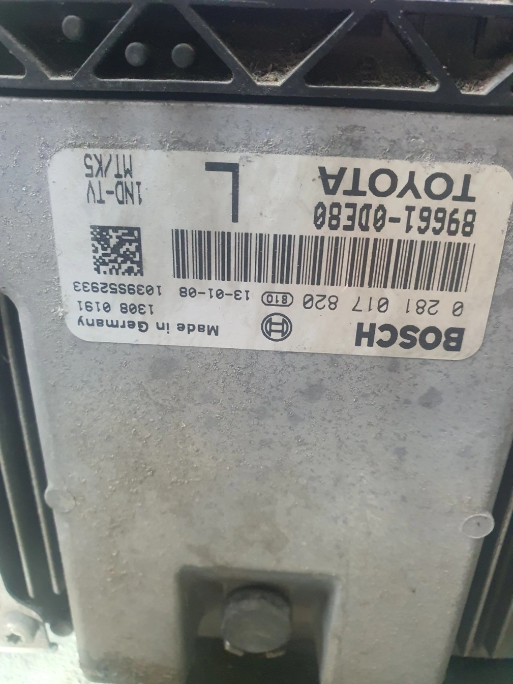 0281017820 89661-0DE80 10SW021443 EDC17CP37 TOYOTA YARIS 1.4D 2013Y ORI+noEGR MTgearbox BENCH FULL.7z