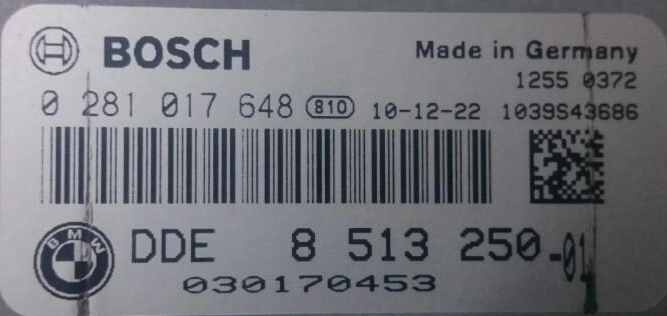 0281017648 8513250 1037510741 EDC17C41 BMW F10 2.0D ATgearbox BENCH FULL.rar