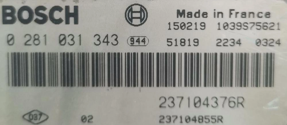 0281031343 237104376R 1037544909 1037543423 EDC17C42 RENAULT SCENIK 1.6DCI 2016Y MTgearbox BENCH FULL.rar