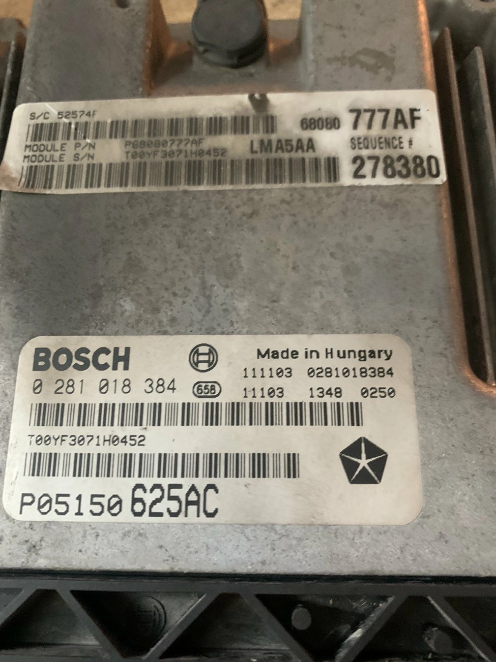 0281018384 P05150625AC 1037511380 EDC17c49 Lancia Thema 3.0CRD ATgearbox FLEX BENCH FULL.rar