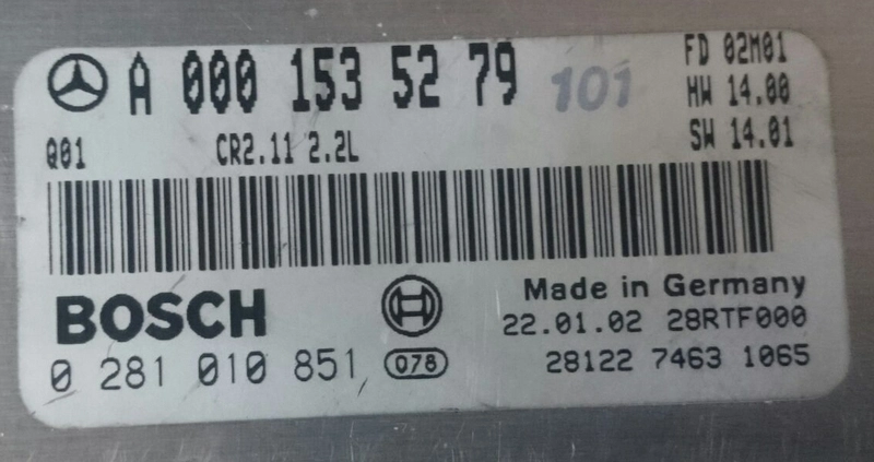0281010851 A0001535279 CR2.11 1037351712 EDC15C6 MB W203 2.2CDI FLASH.rar