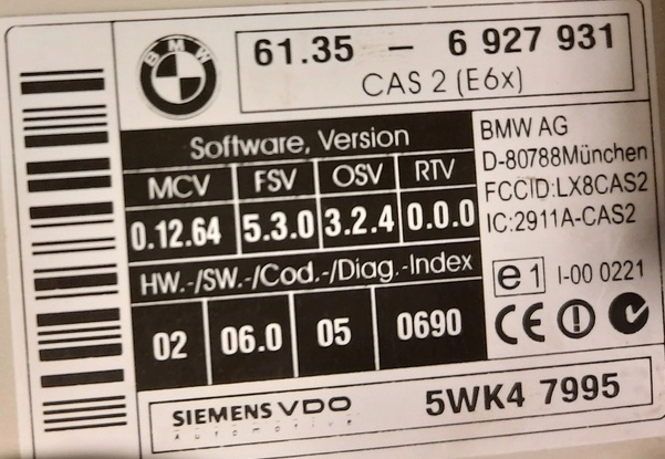 61.35-6927931 5WK47995 CAS2 BMW E60 ATgearbox KEY-ROMB 2004 HEXTAG FULL.rar
