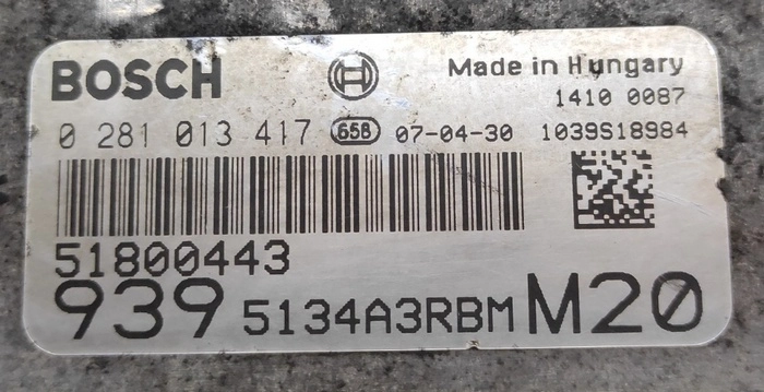 0281013417 51800443 9395134A3RBMM20 1037383773 1037390938 EDC16C39 Alfa romeo Brera 2.4JTD BENCH FULL.rar