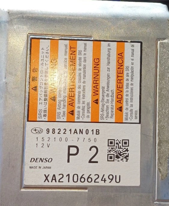 98221-AN01B 98221AN01B SUBARU OUTBACK 2021Y USA R7F7016863 CRASH+CLEAR SRS.rar