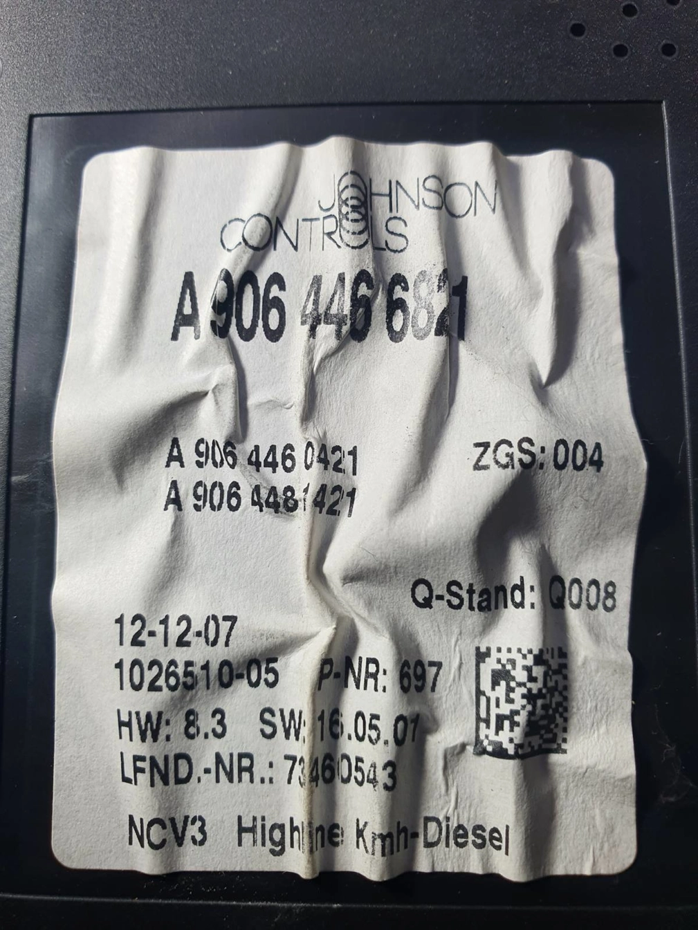 A9064466821 JONS0N DASH MB W906 2.2CDI 2006Y 25LC640 ORI+TACHOOFF MTgearbox EEP.7z