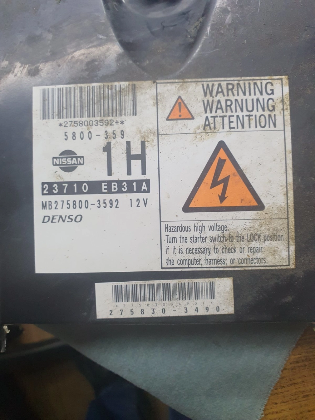 MB275800-3592 23710EB31A 23710-EB31A 5800-359 E20KU4C T2F1P61B24 DENSO NISSAN PATHFINDER 2.5DCI 2005Y ATgearbox PCM FULL.7z