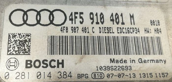 0281014384 4F5910401M 4F0907401C 0010 SW1037389214 EDC16CP34 Audi A6 2.7TDI 132kW ORI+noDPF BENCH FULL.rar
