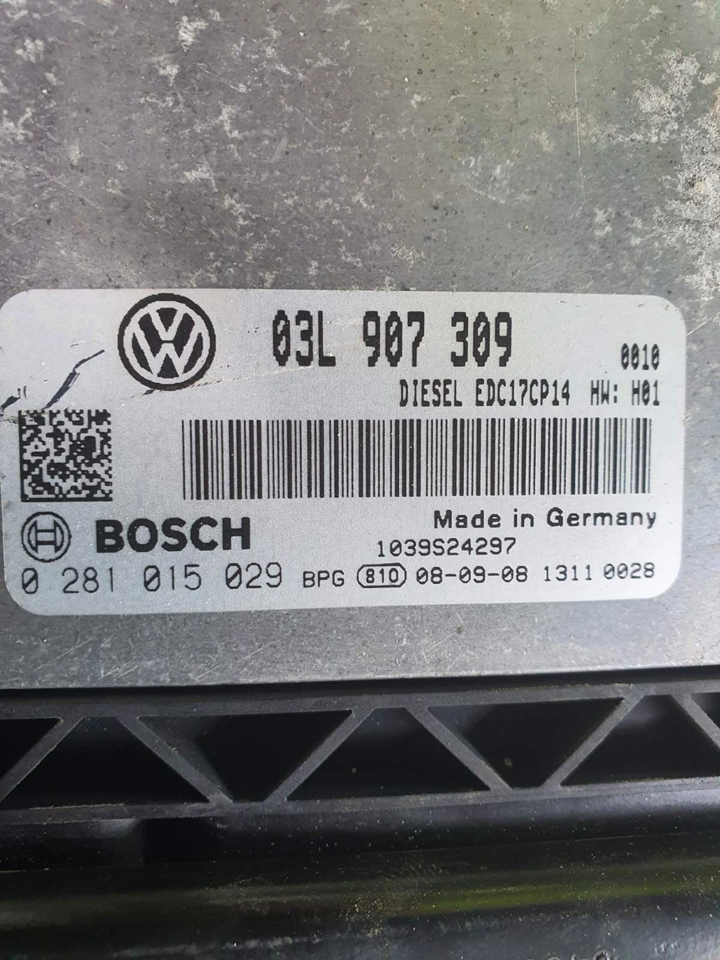 0281015029 03L907309 1037564205 HW H01 0010 EDC17CP14 VW PASSAT 2009Y 2.0TDI ORI+noDPF noEGR noFLAP noLAMBDA MTgearbox PCM BENCH FULL.rar