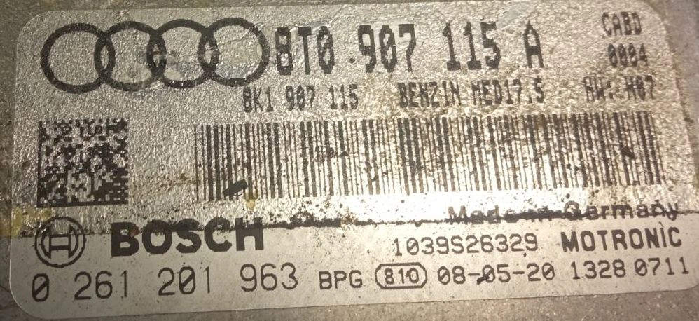 0261201963 8T0907115A 8K1907115 1037394367 MED17.5 Audi A5 1.8T CABD ORI+TUN BENCH FULL.rar
