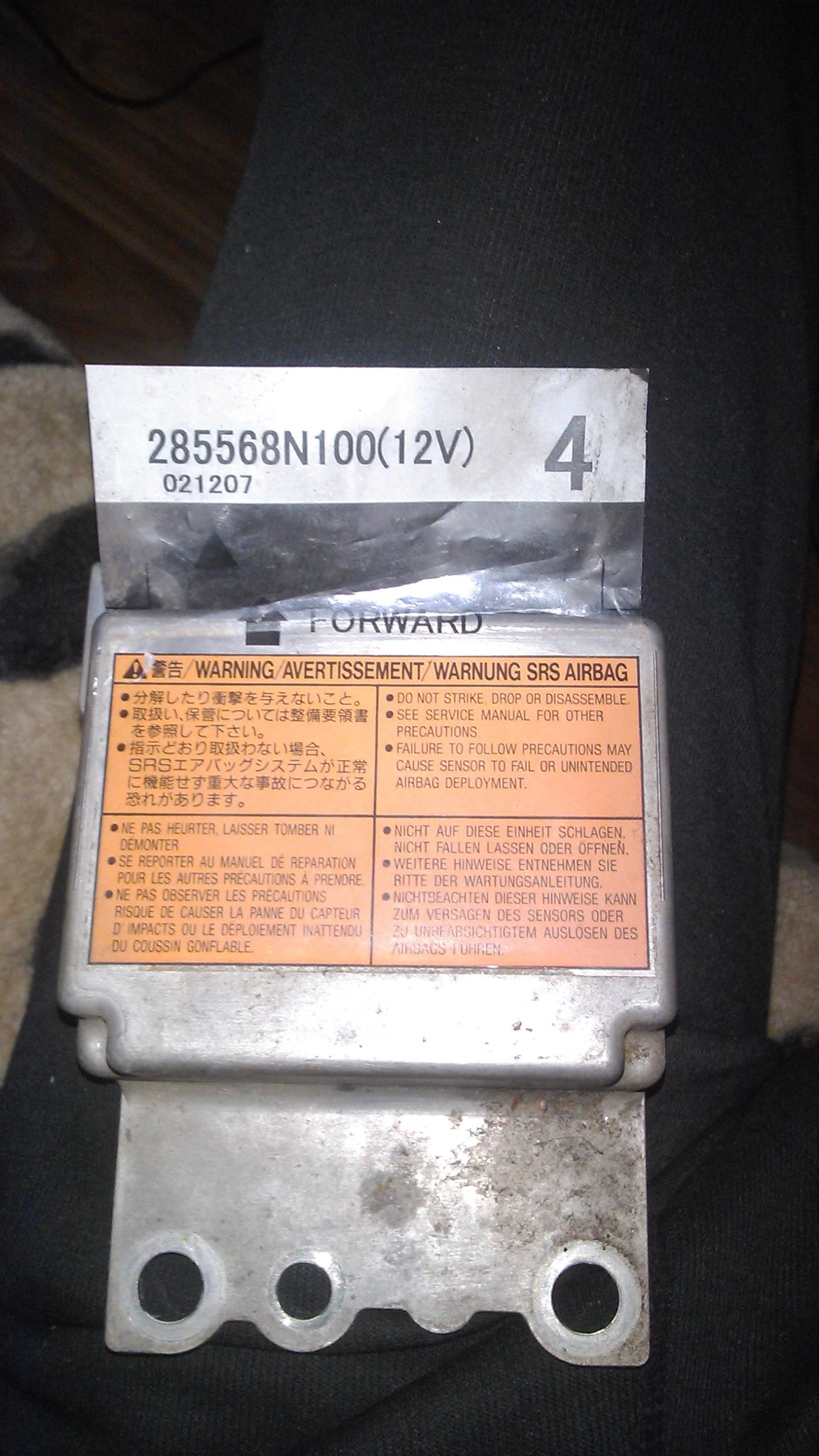28556-8N100 285568N100 NISSAN SANNY 2002Y 93C46 CRASH+CLEAR SRS.rar