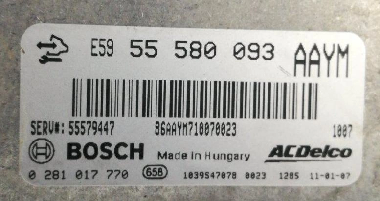0281017770 55579447 55580093 1037506548 P946 EDC17C59 OPEL ASTRA J 1.3CDTI MTgearbox BENCH FULL.rar