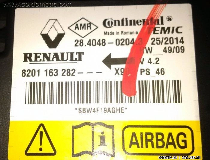8201163282 RENAULT SANDERA 2014Y 95160 CRASH+CLEAR SRS.rar