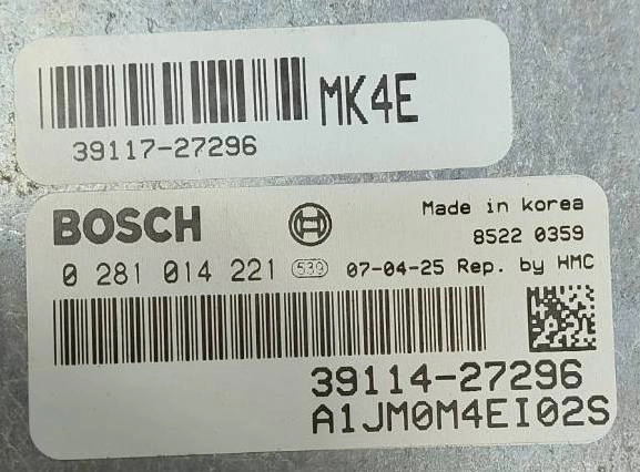 0281014221 39117-27296 A1JM0M4EI02S EDC16c39 HYUNDAI TUCSON 2.0CRDI 2007Y 103kW MTgearbox ORI+noDPF noEGR noTVA noVSA BENCH FULL.rar