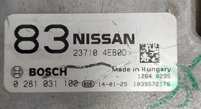 0281031100 23710-4EB0D 1037542955 EDC17C84 Nissan Qaskai 1.6DCI BENCH FULL.rar