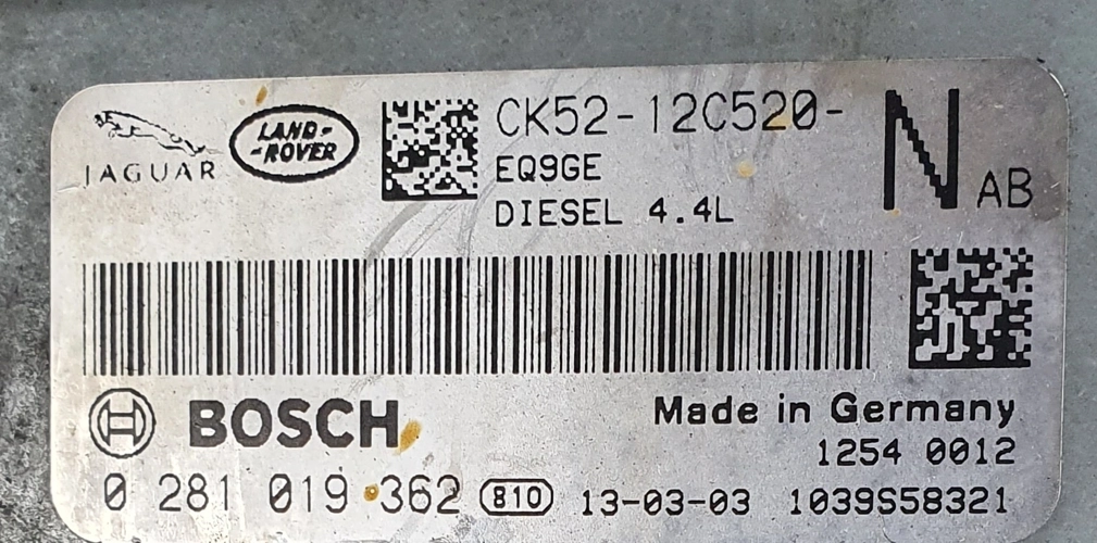 0281019362 CK52-12C520-NAB 1037523496 EDC17CP11 Land Rover Range Rover 4.4D ATgearbox BENCH FULL.rar