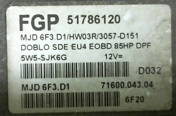 51786120 51792923 MJD 6F3D1 HW03R 3057D151 3057-D151 3058D154 3058-D154 Fiat Doblo 1.3JTD BDM FULL.rar