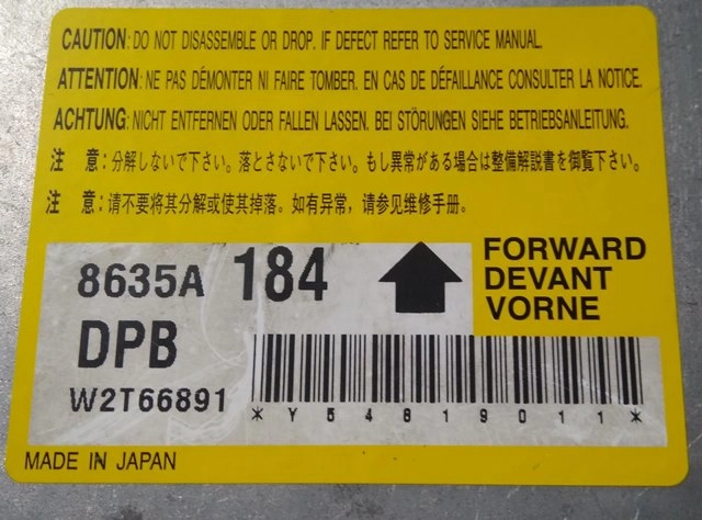 8635A184 W2T66891 MITSUBISHI PAJERO 95160 CRASH+CLEAR SRS.rar
