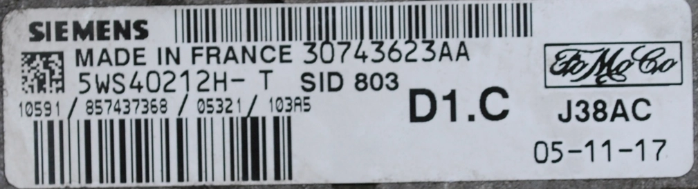 5WS40212H-T 30743623AA VO20027000000 SID803 Volvo V50 2,0D 100kw BDM FULL.rar