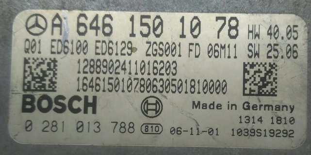 0281013788 A6461501078 HW40.05 SW25.06 CR40-64x-70T2-639-110kW-43O-0MEF-02-RFV-001 ME1 1037383371 EDC16C31 MB W639 2.2CDI 110kW KTAG BOOT FULL.rar