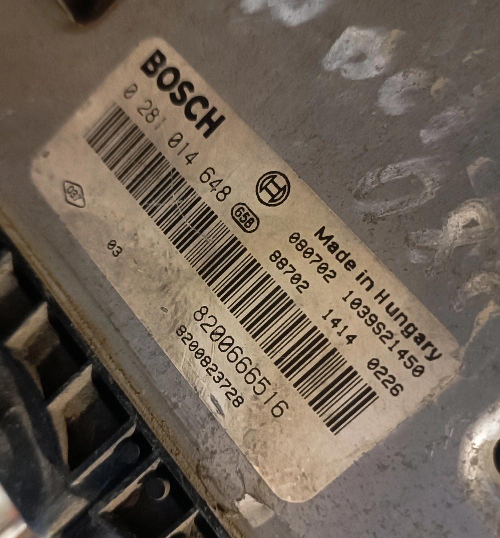 0281014648 8200666516 1037388189 EDC16CP33 Renault Trafic 2.0CDTI BENCH FULL.rar