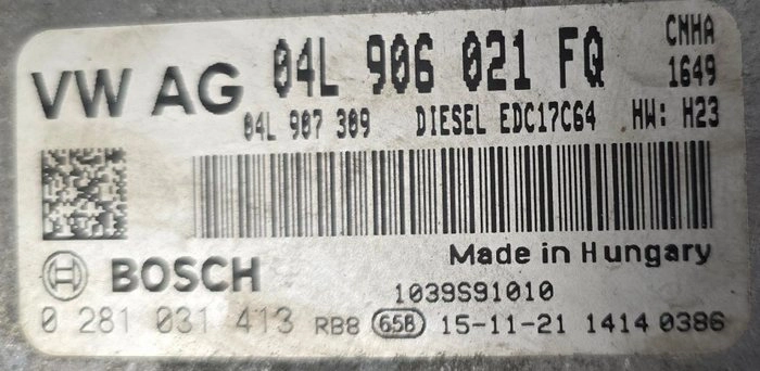 0281031413 04L906021FQ 04L907309 1649 10SW000865 EDC17C64 Audi CNHA BENCH FULL.rar