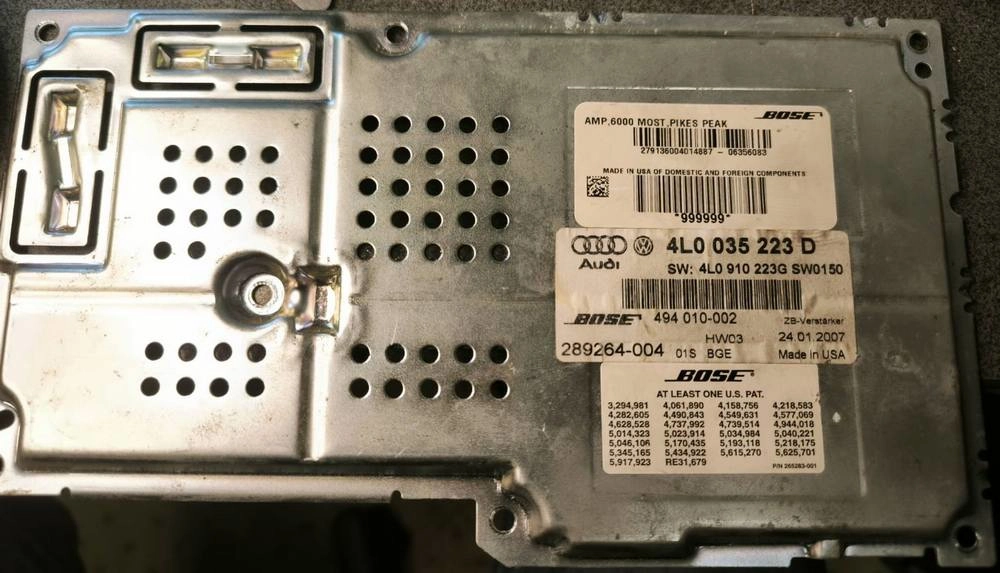 4L0035223D 4L0035223G SW0150 BOSE AMPLIFIER AUDI Q7 2009Y 10F269 29F400 FULL.rar