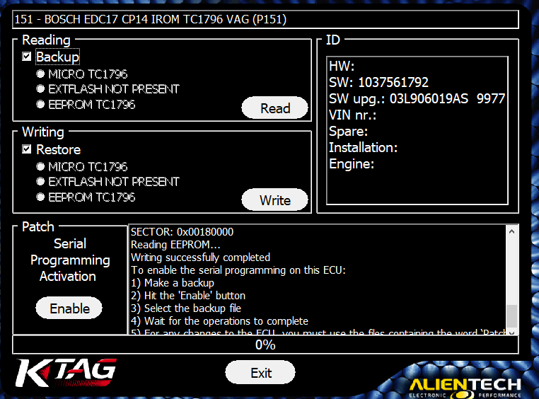 0281016698 03L906019AS 9977 1037561792 EDC17CP14 Audi Q5 2.0TDI KTAG FLASH.rar