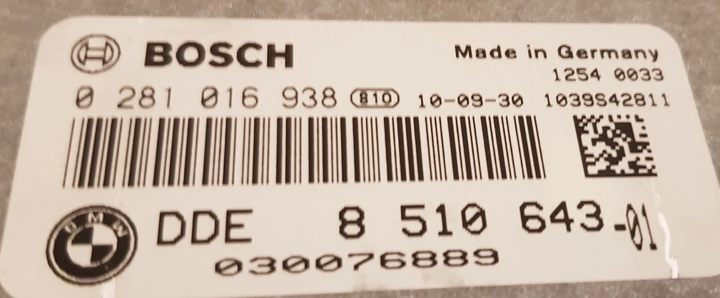 0281016938 8510643 1037509484 EDC17CP45 BMW F10 3.0D 150kW 2011 ATgearbox BENCH FULL.rar