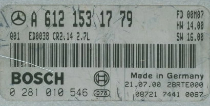 0281010546 A6121531779 HW14.00 SW16.00 EDC15C6 MB ML163 2.7CDI FULL.rar