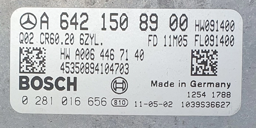 0281016656 A6421508900 CR60.20 A0064467140 1037512448 CR60-642LS-7AL9-Ch4 Q2-251WA-LS 140kW-EU5OP 4x2-ME05 EDC17CP46 MB W251 Rclass 3.0TDI 140kW ATgearbox FLEX BENCH FULL.rar
