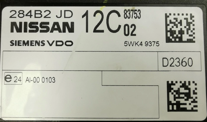 284B2JD 5WK49375 BCM Nissan Qaskai 2008 2.0DCI ATgearbox 9S12XDT384 1L15y XPROG FULL.rar