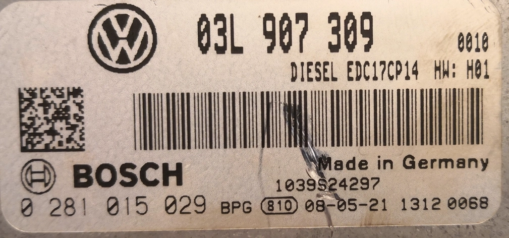 0281015029 03L907309 1037564205 VW Passat B6 2008y 2.0D 103kw MTgearbox FULL.rar