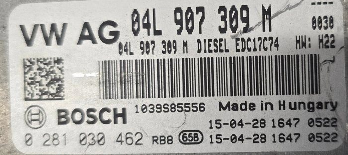 0281030462 04L907309M 04L906026DR 1935 1037552579 1037551685 10SW008233 EDC17C74 Audi BENCH FULL.rar