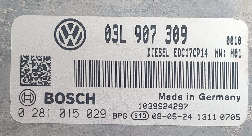 0281015029 03L907309 1037563612 EDC17CP14 VW Passat 2.0TDI 103KW MTgearbox BENCH FULL.7z