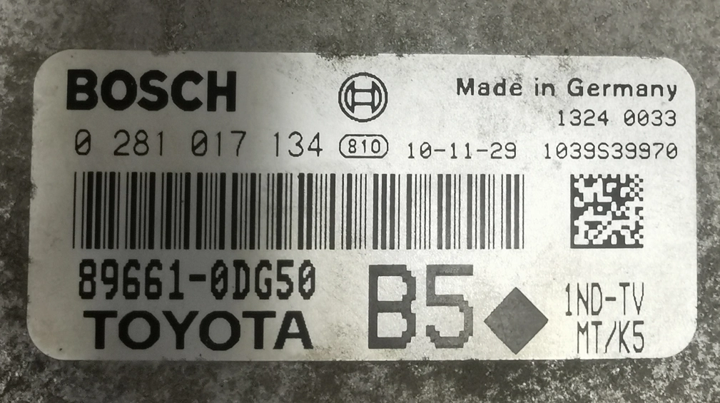 0281017134 89661-0DG50 1037510758 EDC17CP07 Tojota Yaris 1.4d 66kW 2010 MTgearbox BENCH FULL.rar