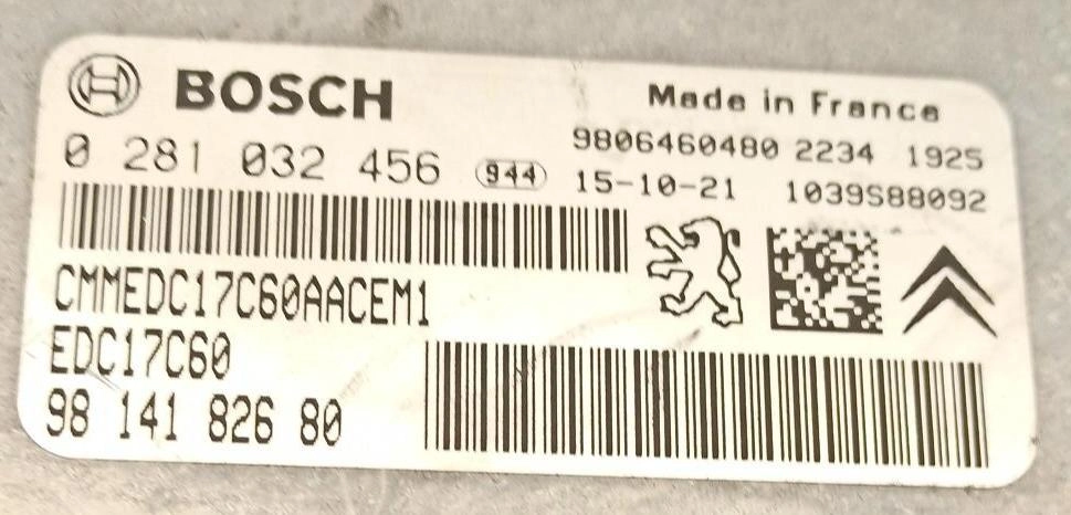 0281032456 9814182680 9806460480 001978 10SW001978 EDC17C60 Citroen Cactus 1.6HDI BENCH FULL.rar