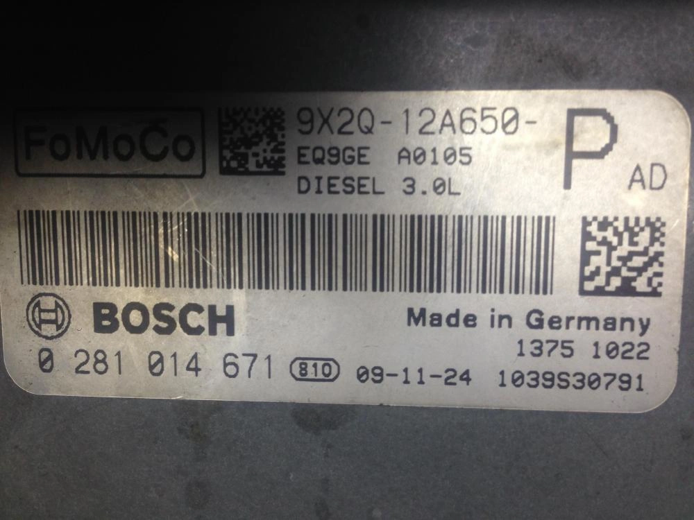 0281014671 9X2Q-12A650-P 1037503441 EDC17CP11 LAND ROVER RANGE ROVER 3.0TDI 2010Y ATgearbox BENCH FULL.rar