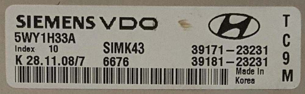 5WY1H33A 39171-23231 39181-23231 SIMK43 HYUNDAI TUCSON 2.0 C4GC 2008Y MTgearbox COMBILOADER BENCH FULL.rar