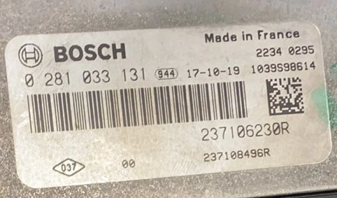 0281033131 237106230R 069054 10SW069054 Renault Espaice 1.6DCI 2017 BENCH FULL.rar