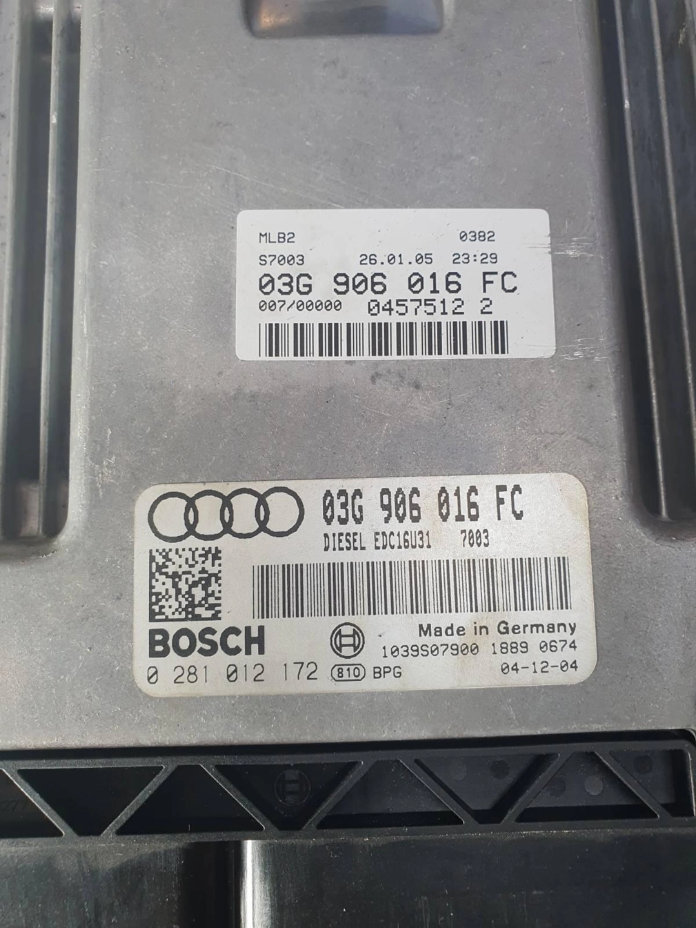0281012172 03G906016FC 1037383293 EDC16U31 AUDI A6 2006Y 2.0TDI MTgearbox BENCH FULL.rar