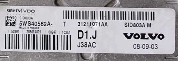5WS40562A-T 31211071AA VO40041000000 SID803A Volvo V50 2,0D 100kW 2008y BDM FULL.rar