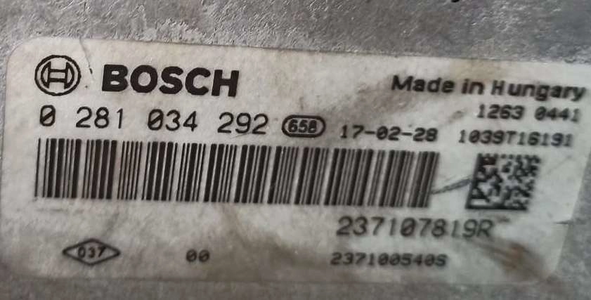 0281034292 237107819R 018436 10SW018436 EDC17C84 Renault Koleos 2.0dci BENCH FULL.rar