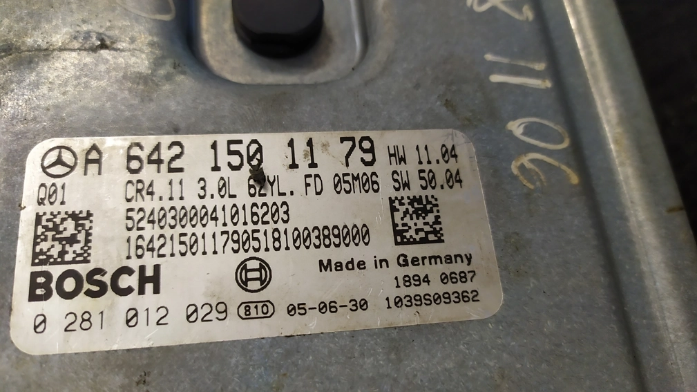 0281012029 A6461501179 CR4.11 HW11.04 SW50.04 1037378247 EDC16CP31 MB ML164 3.0CDI 140kW VIRGIN BDM FULL.7z