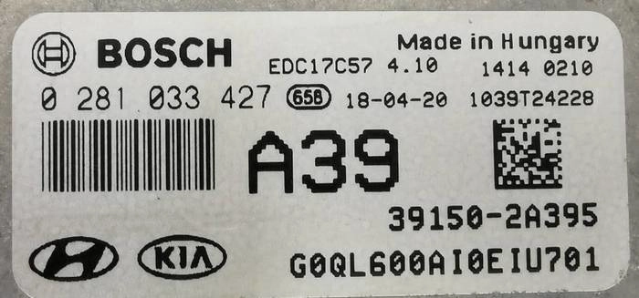 0281033427 39150-2A395 G0QL600AI0EIU701 EDC17C57 Kia Sportage 1.7D 104kW 2018 ATgearbox BENCH FULL.rar