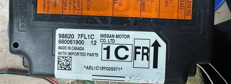 98820-7FL1C 988207FL1C NISSAN ROGUE 2019 XC2336B CRASH+CLEAR SRS.rar