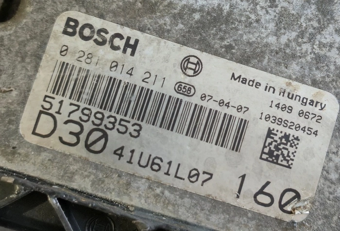 0281014211 51799353 D3041U61L07 1037386379 1037391915 EDC16C39 FIAT DUCATO 3.0JTD BENCH FULL.rar
