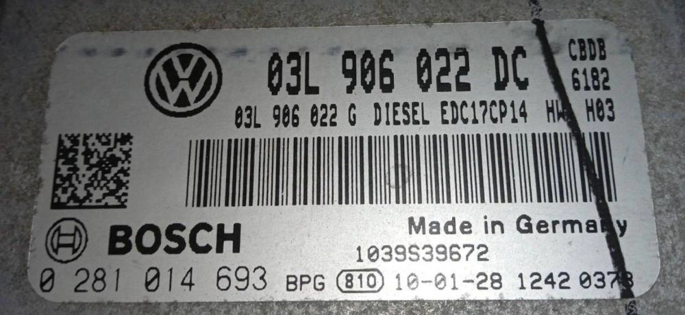 0281014693 03L906022DC 6182 1037564310 EDC17CP14 VW GOLF6 2.0TDI CBDB 2010Y DSGgearbox BENCH FULL.rar