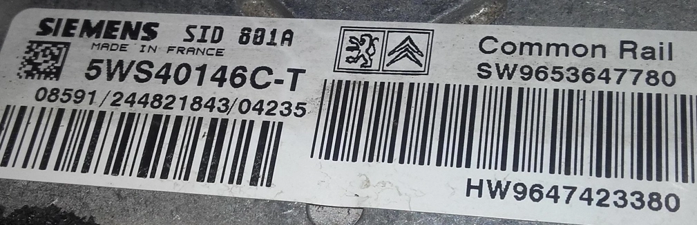5WS40146C-T 9647423380 9653647780 SID801A Citroen Berlingo 2.0HDI 66kW FULL.rar
