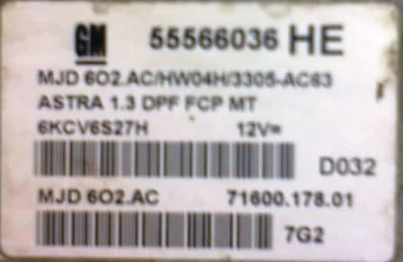 55566036 MJD6O2.AC HW04H 3305-AC83 3308AC70 MARELLI OPEL ASTRA H 1.3DTH 2007Y MTgearbox BDM FULL.rar