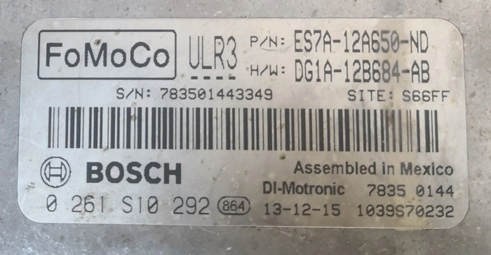 0261S10292 ES7A-12A650-ND DG1A-12B684-AB 1037538021 MED17.2.2 Ford Fusion 2.0T 2014 USA ATgearbox BENCH FULL.rar